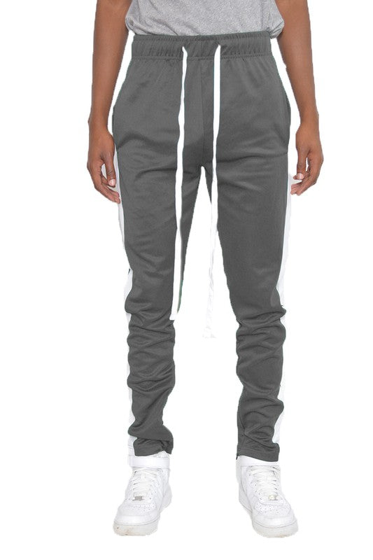 SINGLE STRIPE ANKLE ZIPPER TRACK PANTS