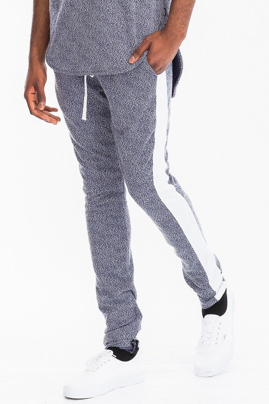 MENS STATIC PRINT FABRIC TRACK PANTS