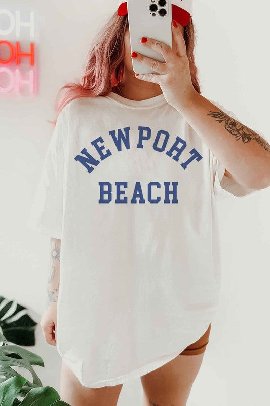 NEWPORT BEACH OVERSIZED GRAPHIC TEE