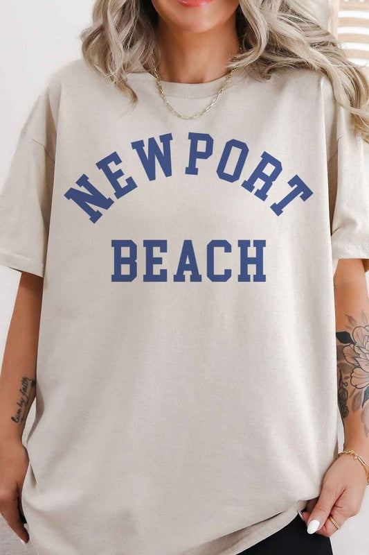 NEWPORT BEACH OVERSIZED GRAPHIC TEE