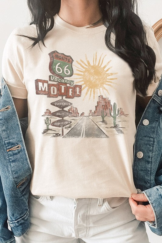 Route 66 Motel Vacancy Road Trip Graphic Tee