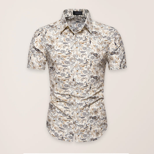 Men's Summer Fashion Printed Short Sleeve Shirts