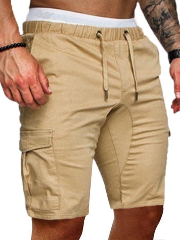 Men's Woven Casual Cargo Multi-Pocket Shorts