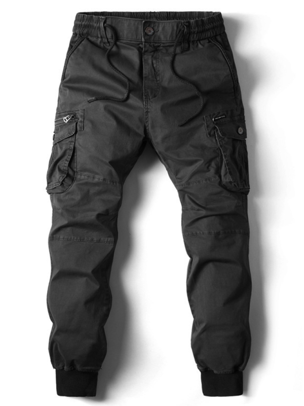 Men's casual solid color cargo pants