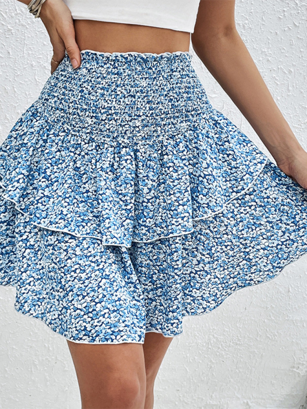 Women's New Casual Floral Short Skirt