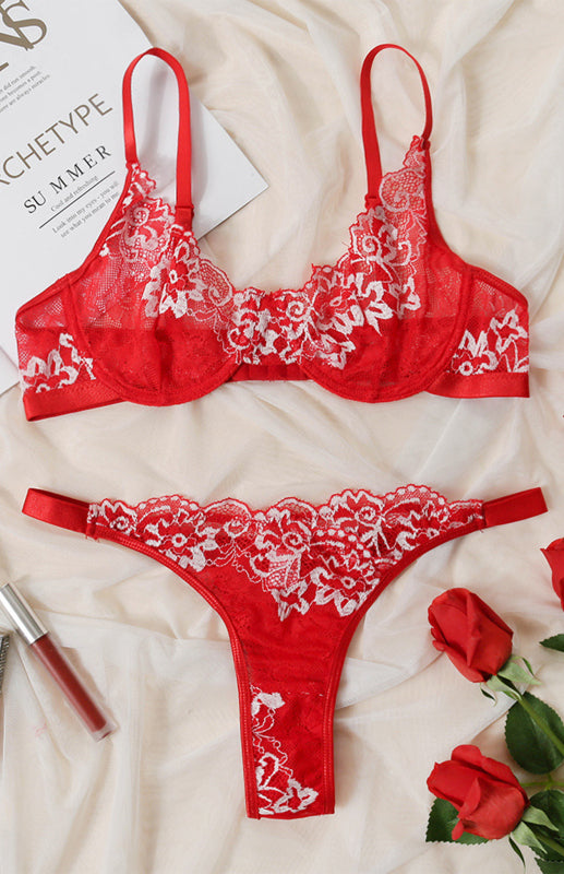 Women's Sexy Breathable Lace Lingerie Set